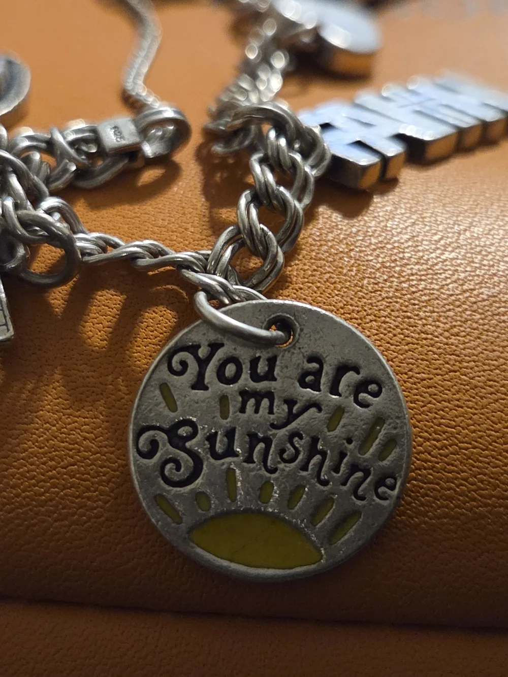 Silver-Tone Inspirational Charm Bracelet - 'So She Did'